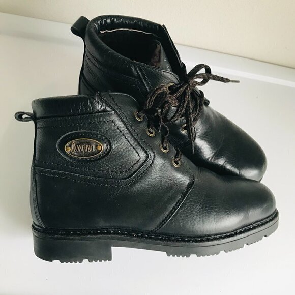 Anfibio De Luca Waterproof Leather Shearling Winter Boots Size 9.5 - Picture 2 of 10